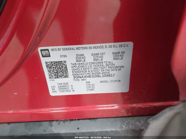 2025 CHEVROLET EQUINOX FWD LT — I9