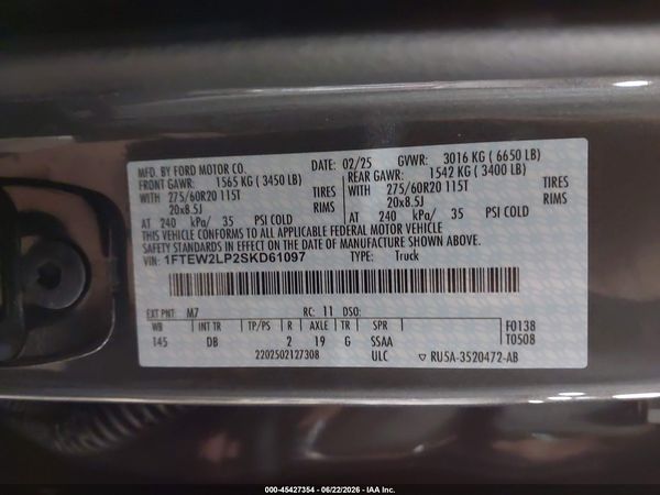 2025 FORD F-150 STX