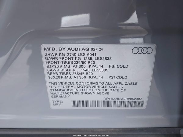 2024 AUDI Q4 E-TRON PREMIUM PLUS 55 QUATTRO