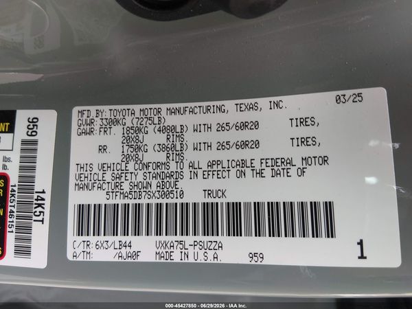 2025 TOYOTA TUNDRA 1794 EDITION
