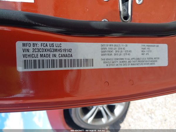 2021 DODGE CHARGER GT RWD