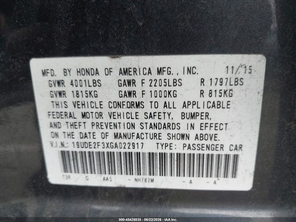 2016 ACURA ILX