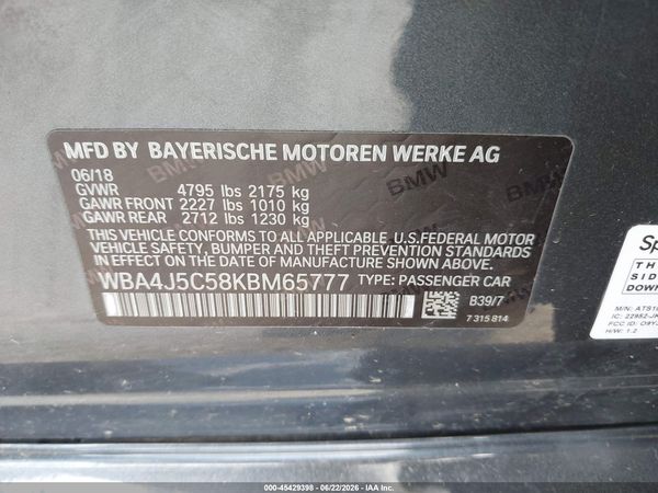 2019 BMW 440I GRAN COUPE