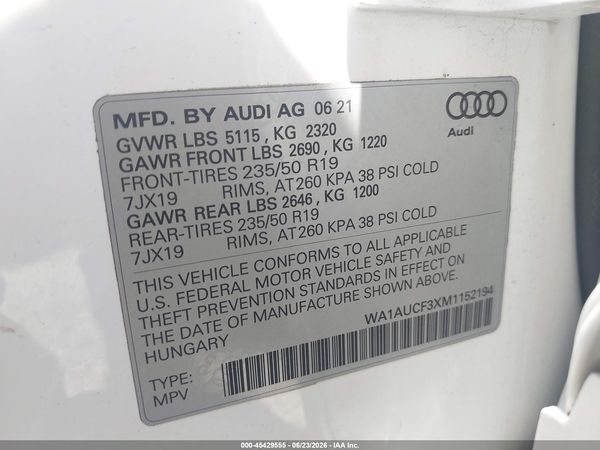 2021 AUDI Q3