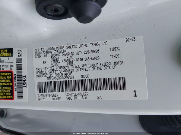 2025 TOYOTA TUNDRA LIMITED