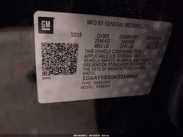 2019 CADILLAC CTS PREMIUM LUXURY