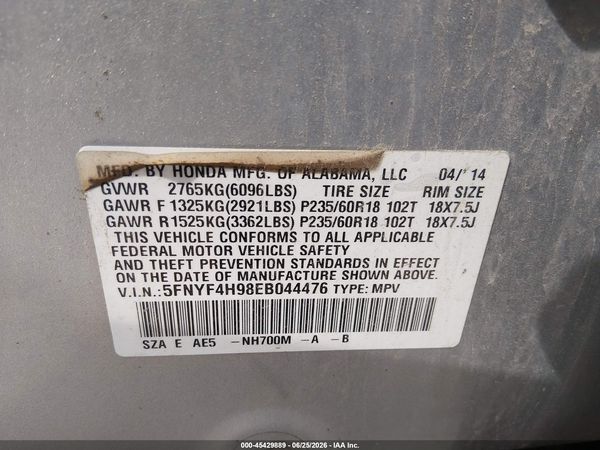2014 HONDA PILOT TOURING
