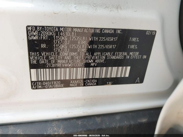 2019 TOYOTA RAV4 LE