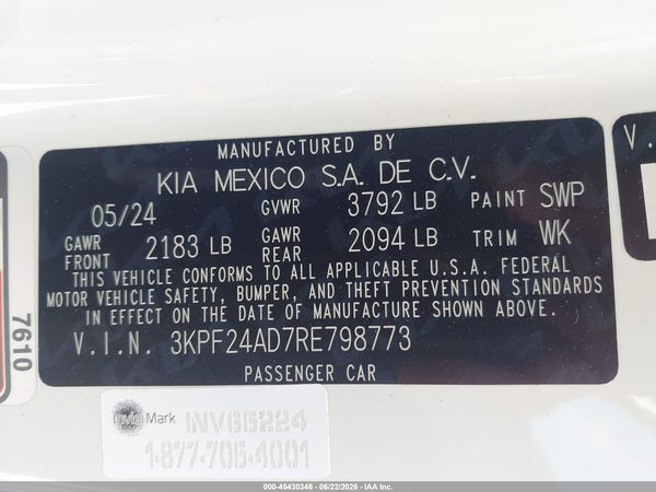 2024 KIA FORTE LXS