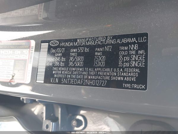 2022 HYUNDAI SANTA CRUZ LIMITED