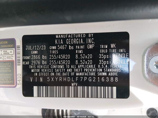 2023 KIA SORENTO X-LINE EX