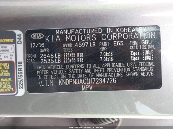 2017 KIA SPORTAGE EX
