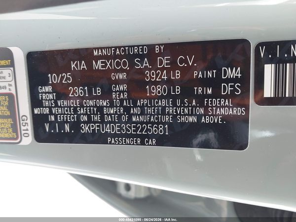 2025 KIA K4 EX