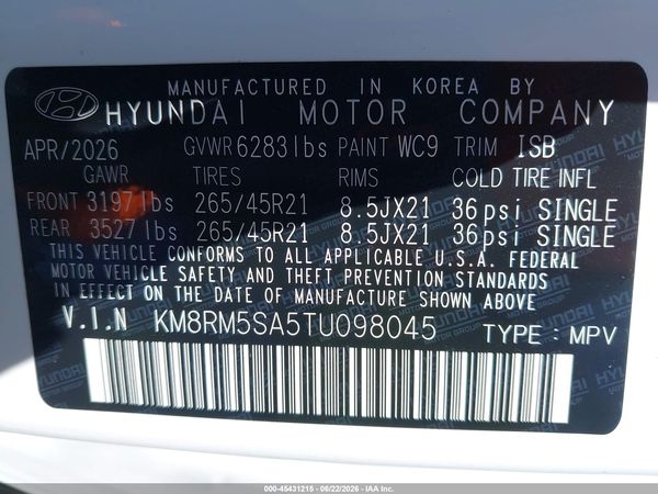 2026 HYUNDAI PALISADE HEV CALLIGRAPHY