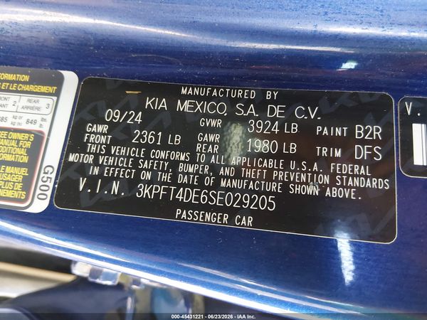 2025 KIA K4 LXS