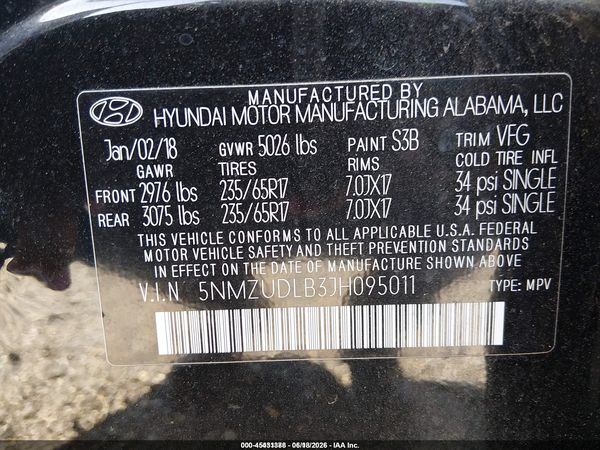 2018 HYUNDAI SANTA FE SPORT 2.4L