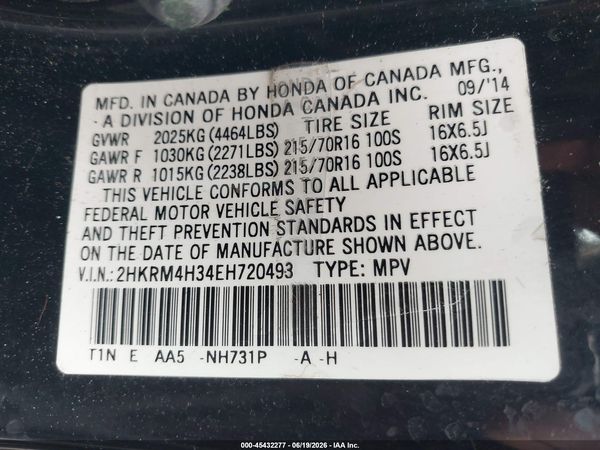 2014 HONDA CR-V LX