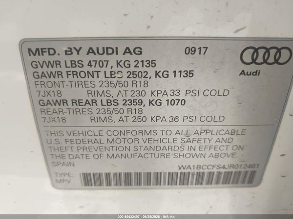 2018 AUDI Q3