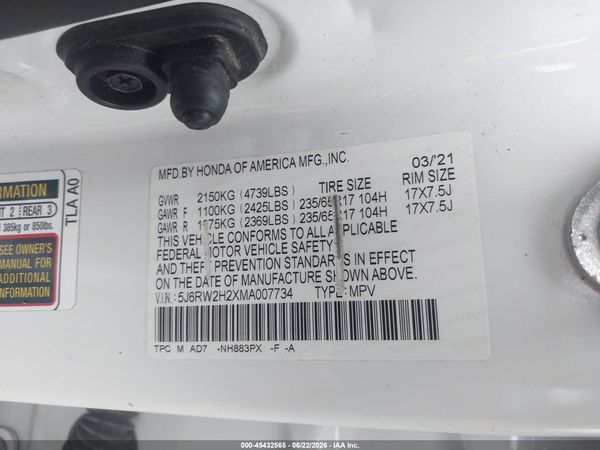 2021 HONDA CR-V AWD LX