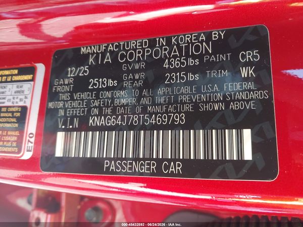 2026 KIA K5 GT-LINE FWD