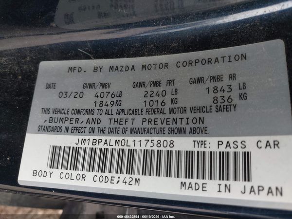 2020 MAZDA MAZDA3 PSP