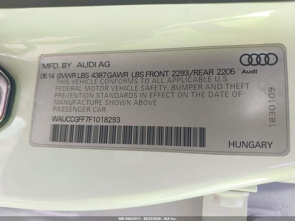 2015 AUDI A3 1.8T PREMIUM