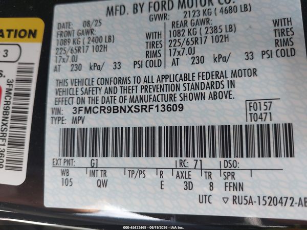2025 FORD BRONCO SPORT BIG BEND