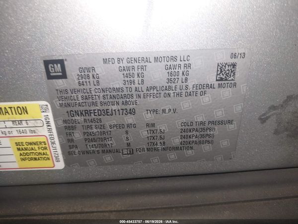 2014 CHEVROLET TRAVERSE LS — I9