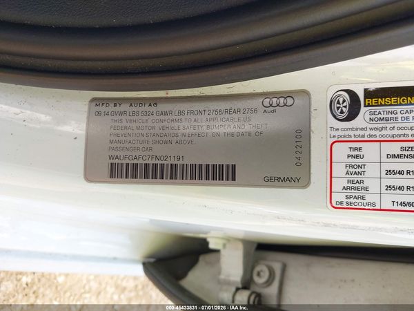 2015 AUDI A6 3.0T PREMIUM PLUS