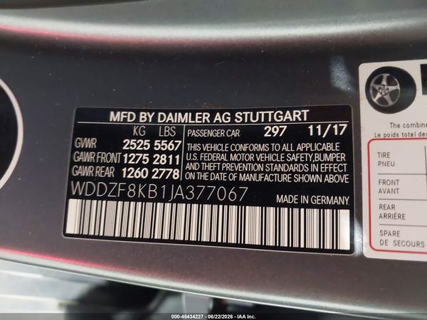 2018 MERCEDES-BENZ AMG E 63 S 4MATIC