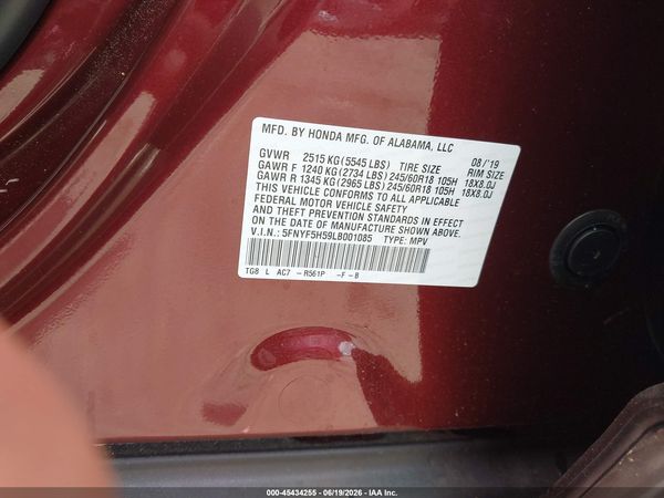 2020 HONDA PILOT 2WD EX-L