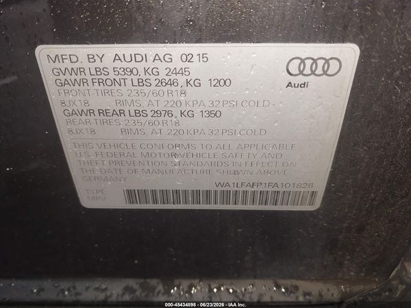 2015 AUDI Q5 2.0T PREMIUM