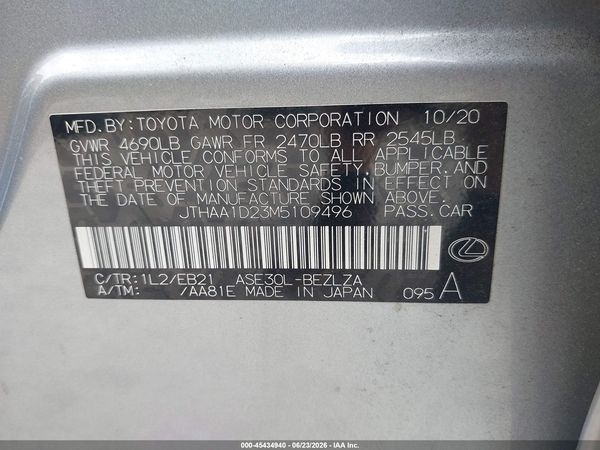 2021 LEXUS IS 300 300 Base