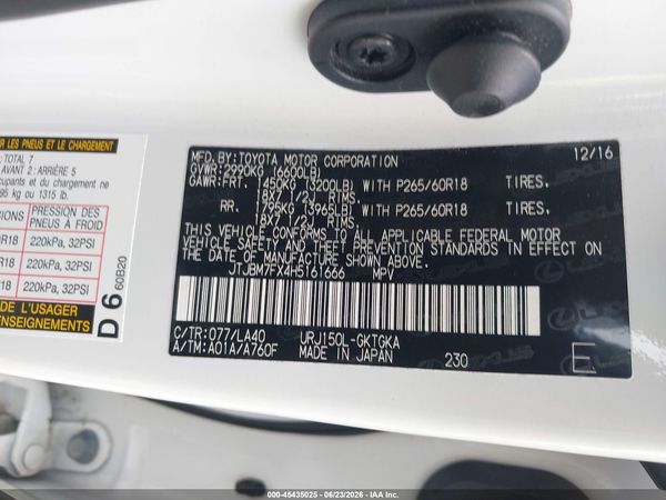 2017 LEXUS GX 460