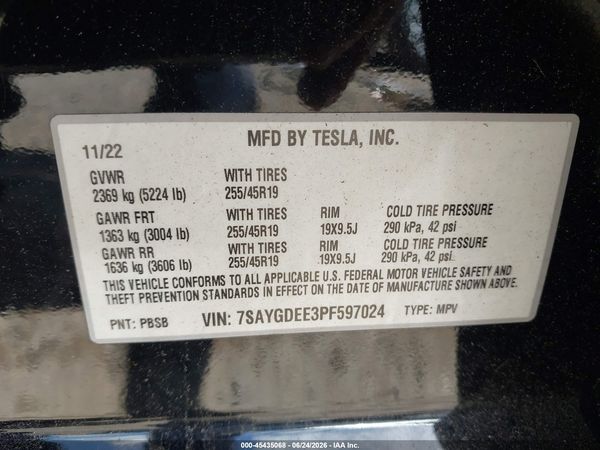 2023 TESLA MODEL Y