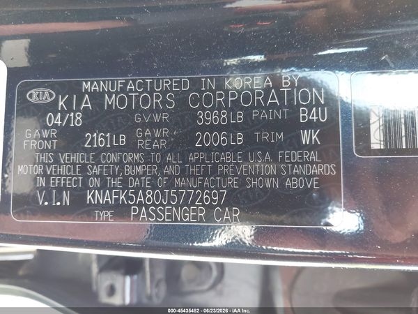 2018 KIA FORTE LX