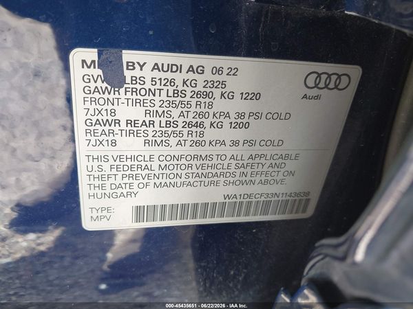 2022 AUDI Q3