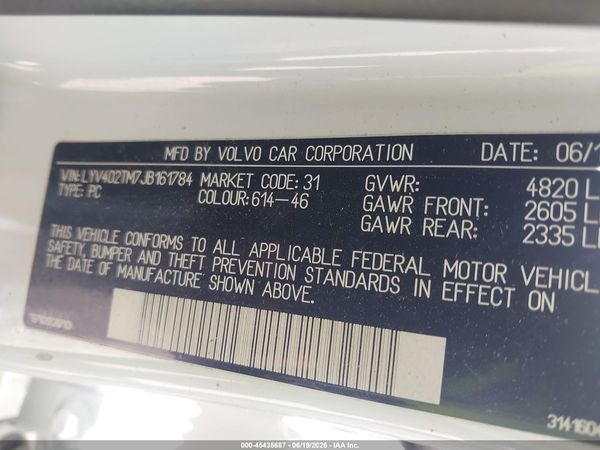 2018 VOLVO S60 INSCRIPTION T5 PLATINUM