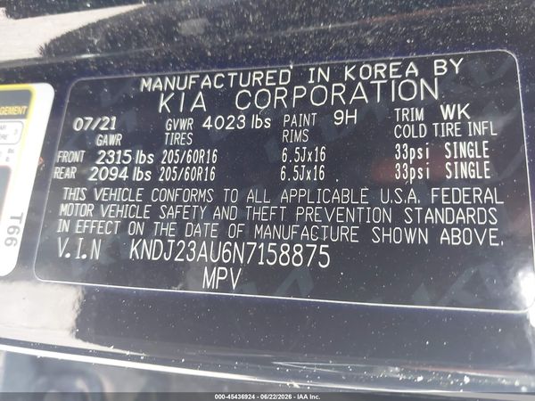 2022 KIA SOUL LX