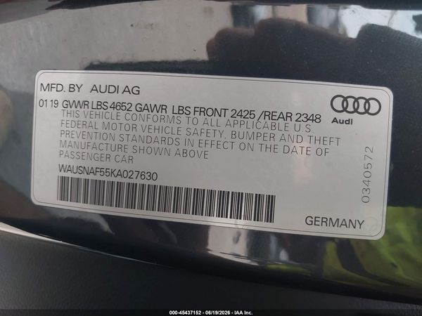 2019 AUDI A5 45 PREMIUM