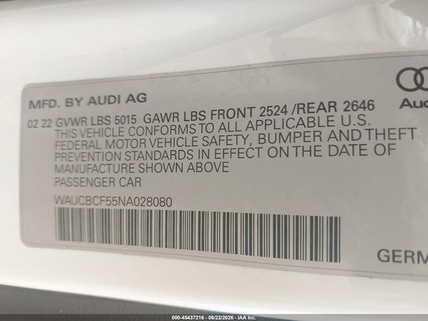 2022 AUDI A5 SPORTBACK