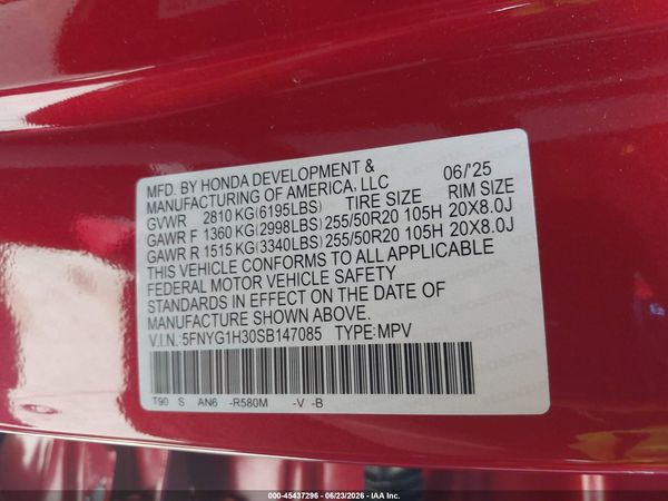2025 HONDA PILOT SPORT