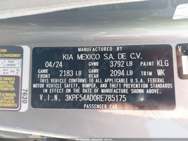 2024 KIA FORTE GT-LINE