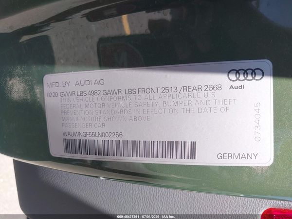 2020 AUDI A5 CABRIOLET