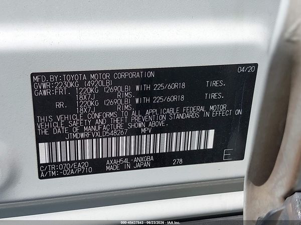 2020 TOYOTA RAV4 HYBRID LIMITED
