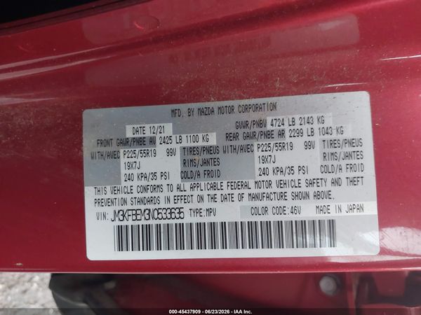 2022 MAZDA CX-5 2.5 S PREMIUM PLUS