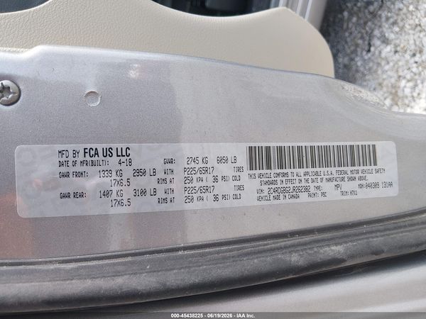 2018 DODGE GRAND CARAVAN SE