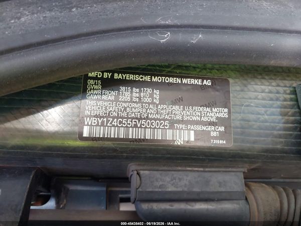 2015 BMW I3 BASE W/RANGE EXTENDER