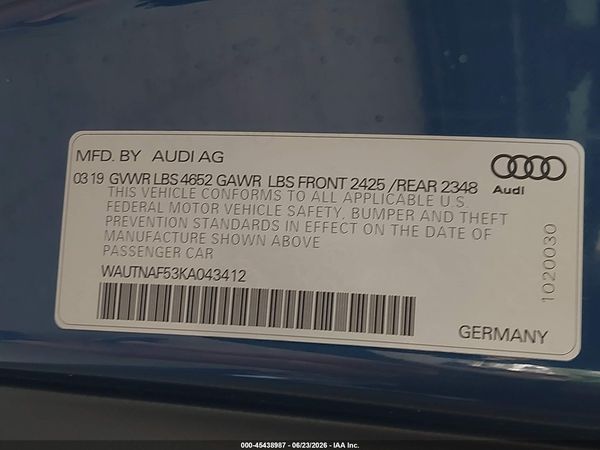 2019 AUDI A5 45 PREMIUM