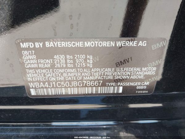 2018 BMW 430I GRAN COUPE